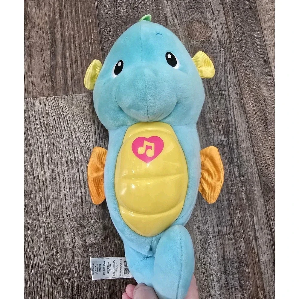 Fisher•Price Soothe & Glow SEAHORSE Blue Plush Lights Up & Plays Soothing Music‎